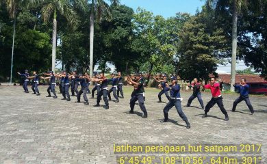 Kegiatan Latihan Gabungan Satuan Pengamanan (SATPAM) Se Majalengka di Plaza Upacara BDLHK Kadipaten